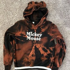 Mickey Mouse Disney Hoodie bleached pattern